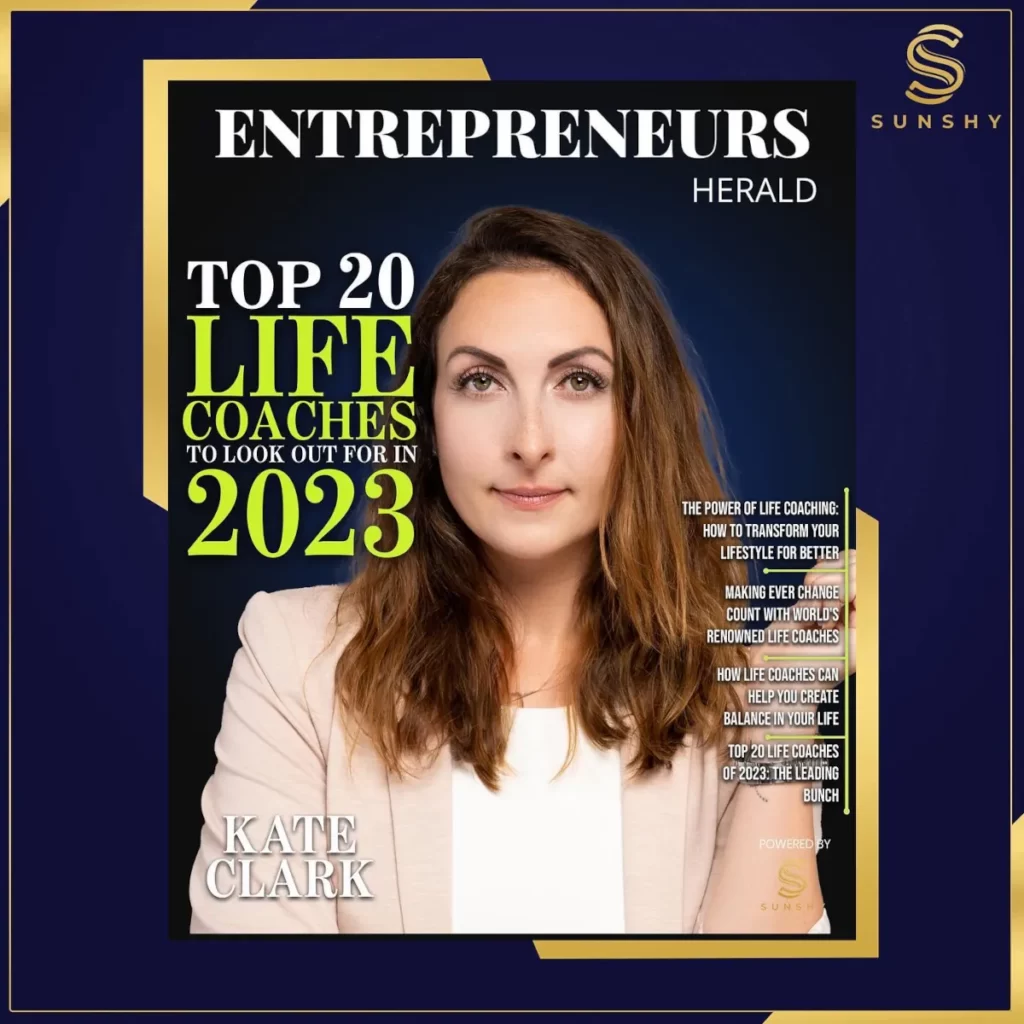 Kate Clark Life Coach in Cape town in the Entrepreneurs Herald 2023